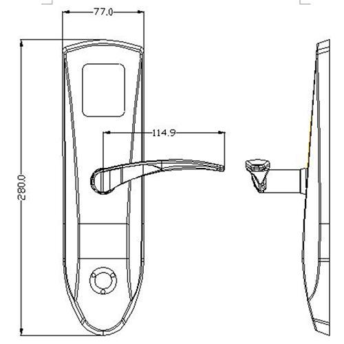 ホテルの部屋のためのブラシをかけられたニッケルのデジタル電子カード ロック/電子工学のドア ロック