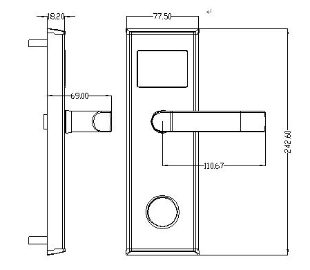 スマートなホテル電子ロックRFIDカード デジタル ホテルのドア ロック