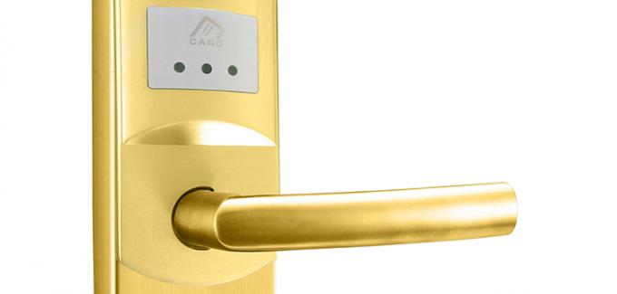 PVDの金の仕上げと開いた現代亜鉛合金の電子ドア ロックのカード/キー