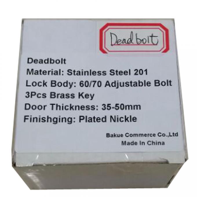 高い安全性SUS304はシリンダーDeadboltのドア ロックのめっきされたニッケルの終わりを選抜します