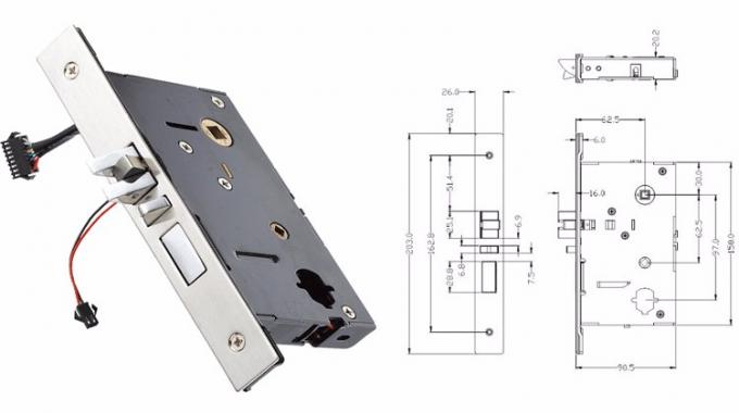 ホテルの部屋のためのブラシをかけられたニッケルのデジタル電子カード ロック/電子工学のドア ロック