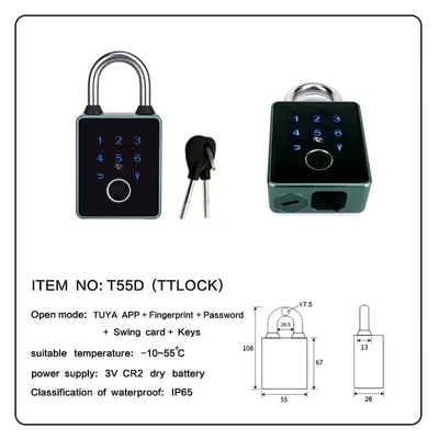 天候防護 スマートキーレスタッチスクリーン ブルートゥース 防水パッドロック 屋外ゲート