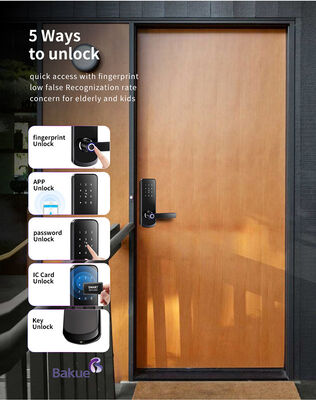 CE 防災基準 EN1634-1 EN14846 認証された指紋ドアのロック 単一のパスワード タイムコード パスコードとe-key どこでも誰でもアクセス