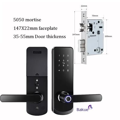 CE 防災基準 EN1634-1 EN14846 認証された指紋ドアのロック 単一のパスワード タイムコード パスコードとe-key どこでも誰でもアクセス