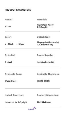 60分 ブルーツ接続 ブルーツ ドアロック 4pcs AAアルカリ電池による アクセス制御システム スマートビル