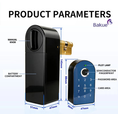 Black Fringerprint Door Lock Ideal for Widely Usage Like Hotel Delivering Robust Security Features and User Friendly Access Control Systems