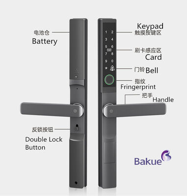 学校の安全なアクセス管理システムに適したアルミニウムRFIDドアロック 電子セキュリティデバイス