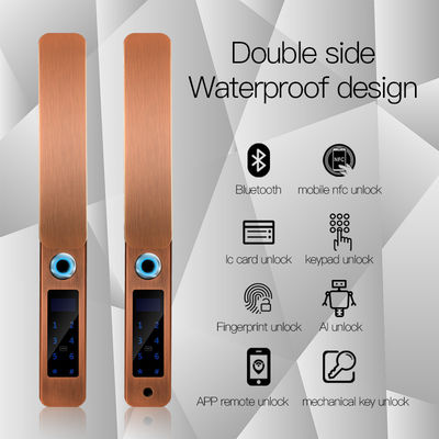 IP68 防水 FPC 指紋 スマート ドアロック ブルーツ アンティーク